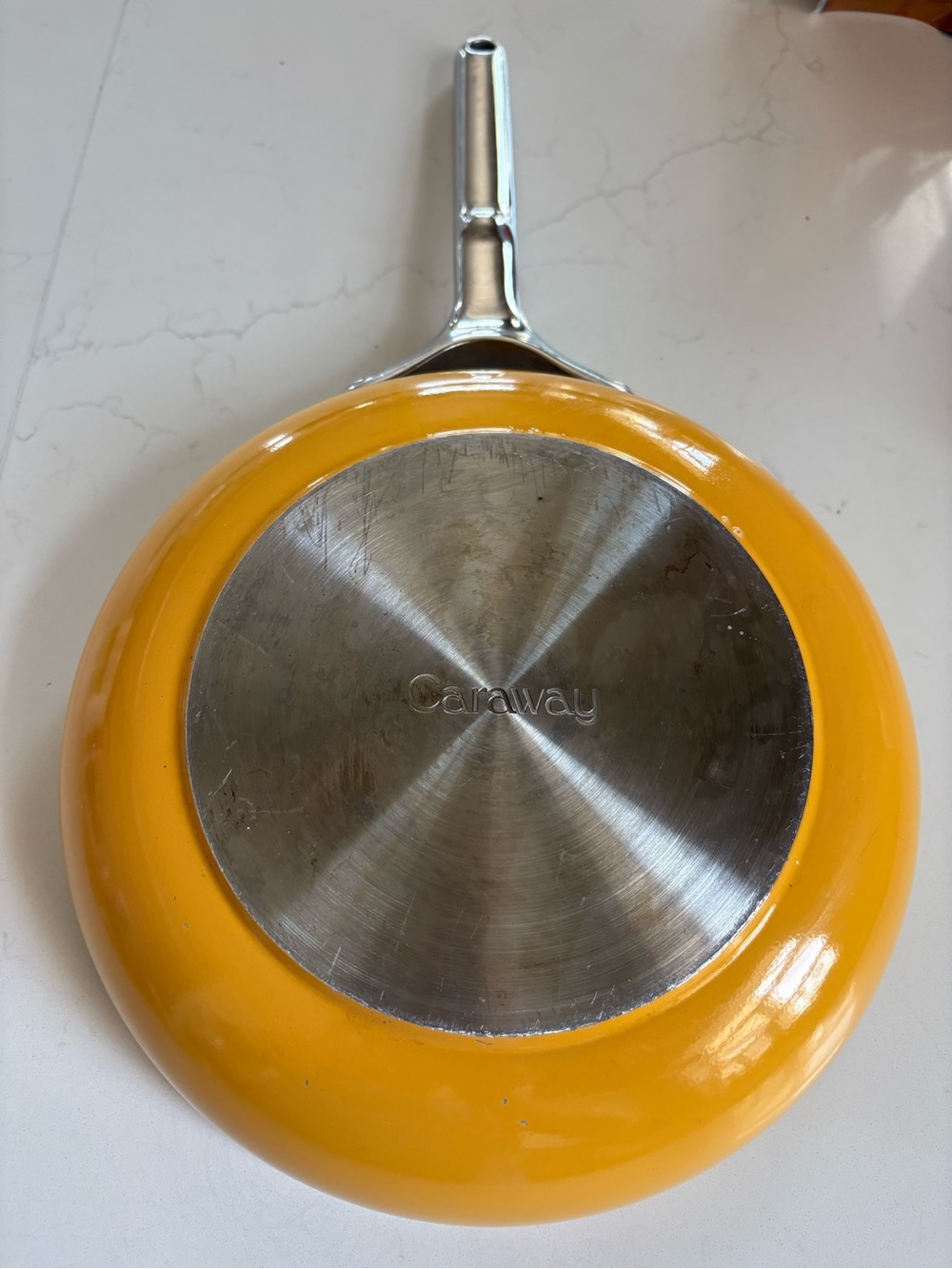 Caraway Yellow Nonstick Ceramic Frying Pan with Lid - Picture 3 of 16